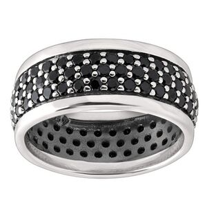 Silpada 925 Sterling Silver & Black Spinel Ring